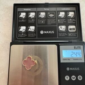 18k real gold Pink Gold Clover Pendant Necklace